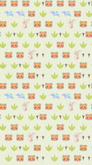 Cute cartoon animals and plants repeating pattern © xie
