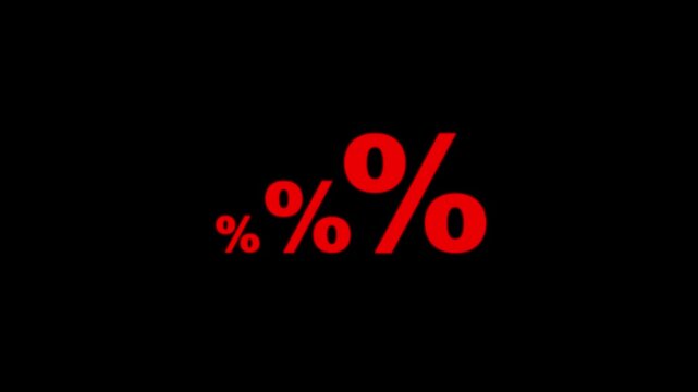 Business finance and percentage analysis concept with professional concept, representing financial data, investment growth, tax calculation, sales performance and digital analytics.4k motion graphics