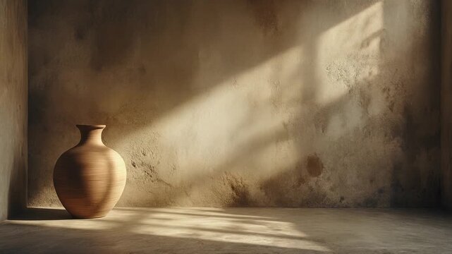 Light drifting over wabi sabi plaster