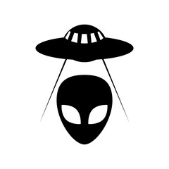 Fototapeta premium UFO icon isolated on white background