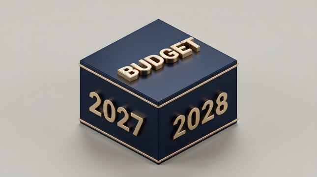 Budget 2027 and 2028 Financial Planning Blue Block