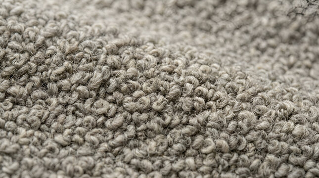 Close-up texture of grey soft shaggy microfiber fabric material
