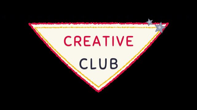 Creative Club Logo Animation | Playful Triangle Graphic Design