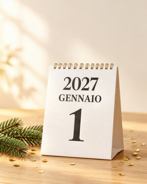 Calendar marked January 1, 2027, showing the start of a new year