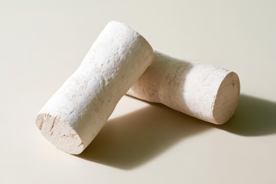 Two rough textured cylindrical objects