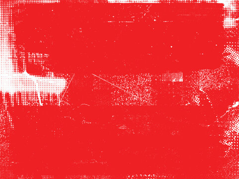Background with glitch distorted grunge textures . grunge background texture with halftone dots, glitched shapes, textures and lines .Screen print vector background with grunge textured surface.