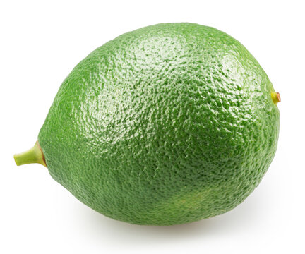  Fresh raw green lime fruit with clipping path