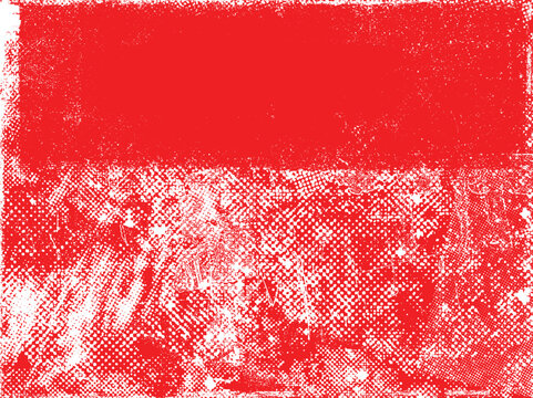 Glitch distorted grungy isolated layers . Design element for brochure, social media, posters, flyers. Overlay texture.Textured banner with Distress effect .Vector halftone dots . Screen print texture