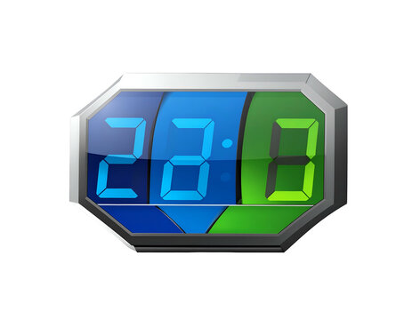 Digital scoreboard timer displaying twenty eight minutes on black background