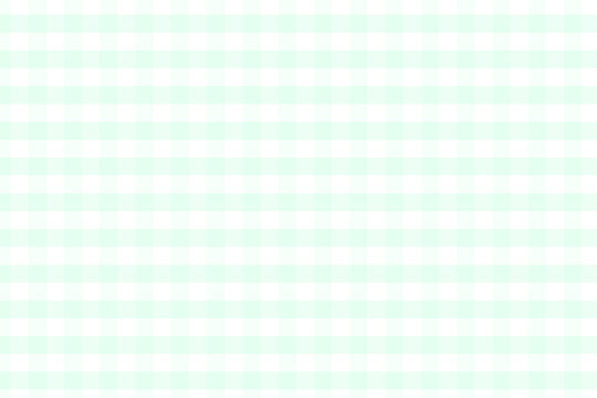 Pale mint gingham check pattern on white