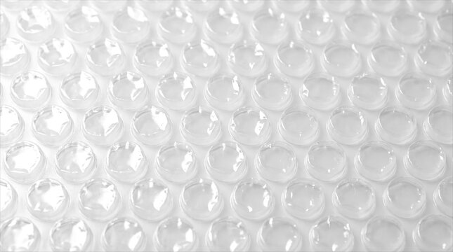Macro Plastic Bubble Wrap Packaging Material Geometric Texture