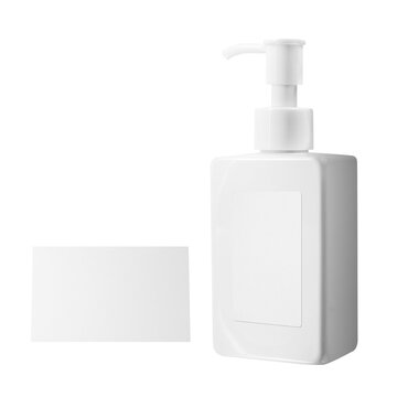 Soap pump mockup png and business card
