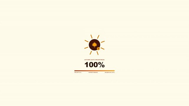91 Nature Restored Environmental auto brightness with Autumn Sun Icon.