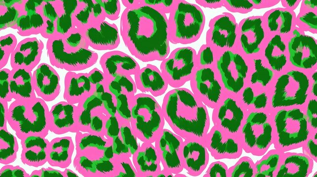 Seamless animal print,Colorful Leopard spots,Pink leopard print,green and yellow animal skin print of jaguar,hand sketched vector doodle wallpaper,cheetah,banner for background,trendy concept.