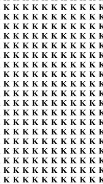 Animated repeating letter K pattern motion background with black typography on white for abstract visual design