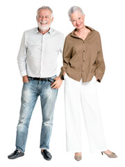 Senior couple png sticker, transparent background