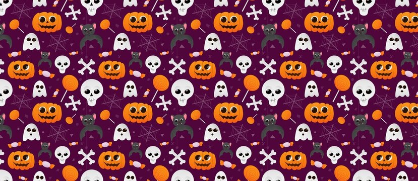 Halloween seamless pattern