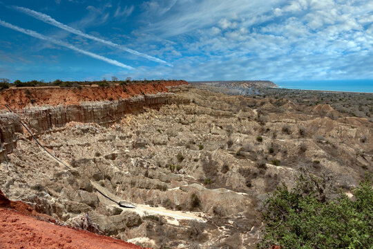 Stunning karst canyons and ridges at Miradouro da Lua (Viewpoint of the Moon), south of Luanda, Angola