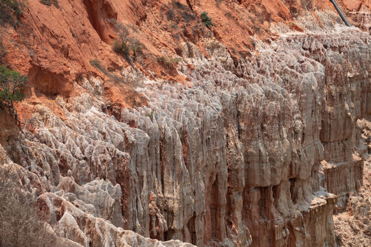 Canyons and ridges at Miradouro da Lua (Viewpoint of the Moon), south of Luanda, Angola