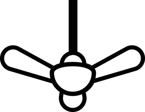 Ceiling fan cooling appliance and interior ventilation icon transparent PNG