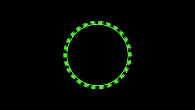 Progress bar animation displays segmented circular buffering on dark. Software loading data updates across progress bar. Waiting verification runs on progress bar.