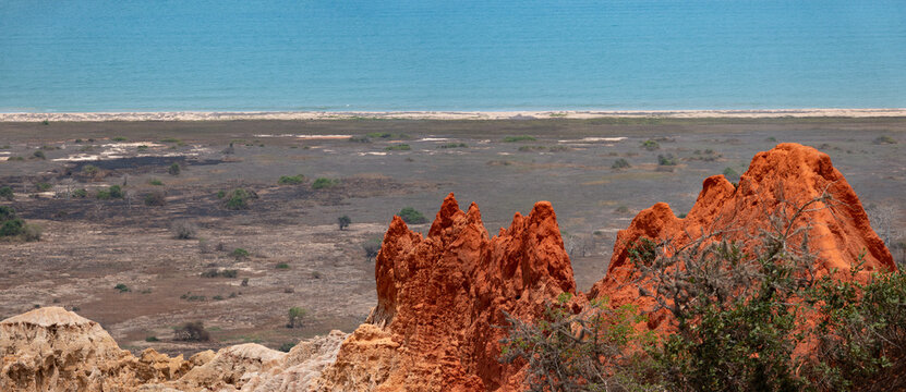 Coastal landscapes at Miradouro da Lua (Viewpoint of the Moon), south of Luanda, Angola