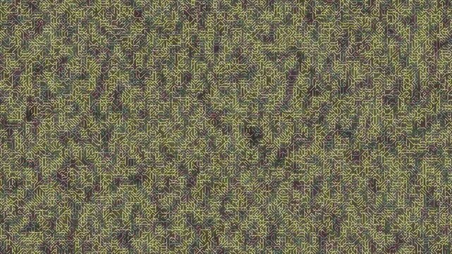 Intricate Digital Circuit Board Pattern with Colorful Geometric Lines. Seamless Futuristic Technology Background. Data Network and AI Concept.