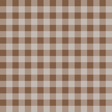Rich Cocoa Brown & Warm Greige Gingham &mdash; Earthy Classic Plaid Seamless Pattern. perfect for autumn decor, vintage home, kitchen textiles, warm-toned apparel, rustic branding. 