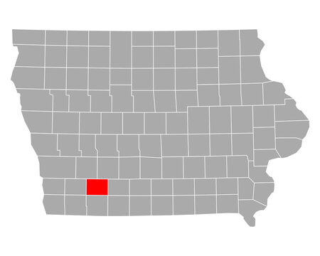 Karte von Adams in Iowa