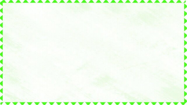 Animated Green Wavy Border Frame &ndash; Stamp Edge on White Grunge Background