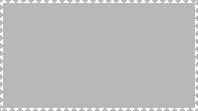 Animated White Wavy Border Frame &ndash; Stamp Edge Loop, Transparent, alpha