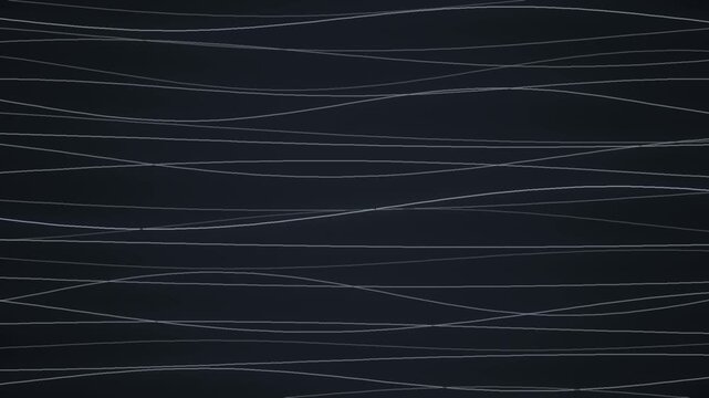 Thin parallel lines drift and breathe slowly across a dark slate background in a calm seamless loop