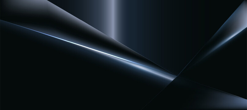 Modern Abstract Dark Blue Background with Glowing Lines and Elegant Polygonal Shapes
