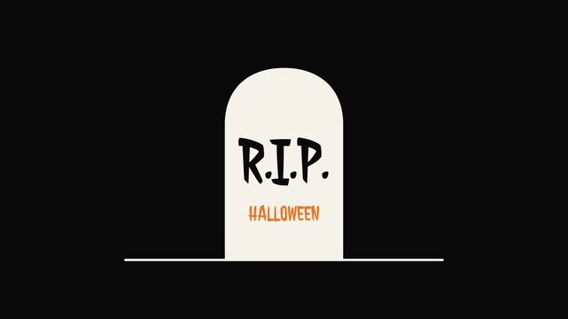 Halloween tombstone with R.I.P. on dark background