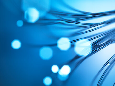 Blue fibre optics