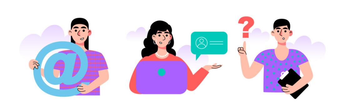 Customer Support Contact and Help Set