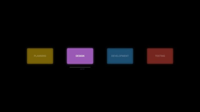 colorful buttons on black background vector
