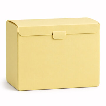 yellow matte card box with handle