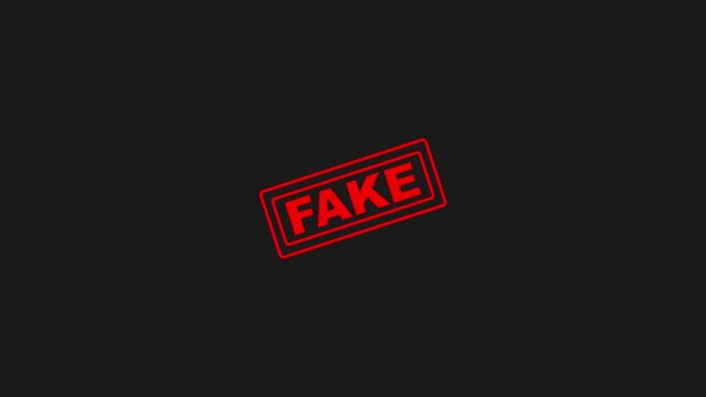 Fake Scam Fraud Warning Stamp Animation
