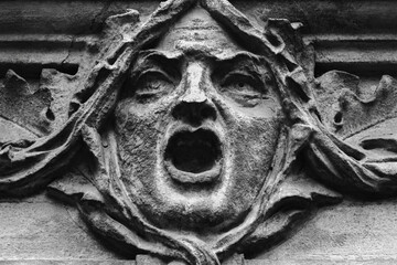 Cassandra screaming in despair as she foresees catastrophe and tries to warn people who refuse to believe her prophecy, a symbol of ignored truth and helplessness. © zwiebackesser