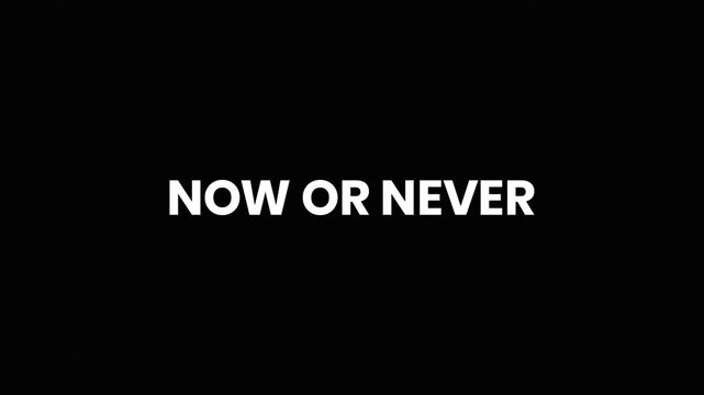 Now Or Never Dynamic Sliced Text Animation for Final-Call Prompts