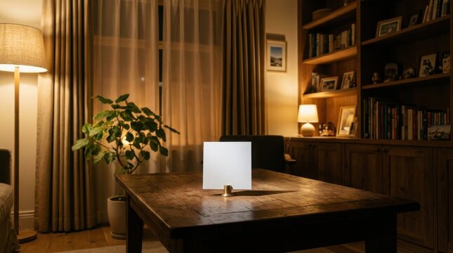 Cozy home office with warm lighting , Election Law Justice And Democracy Concept.