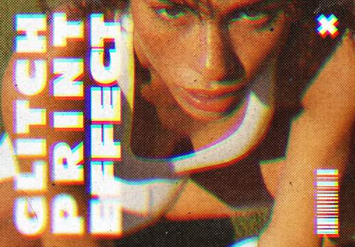 Glitch Print Photo Effect