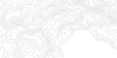 White topography map line geometric grid outline curve counter map wavy design. topography relief discovery area black spiral line space landscape texture background. © Murshid123