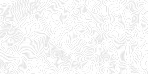 White topography map line geometric grid outline curve counter map wavy design. topography relief discovery area black spiral line space landscape texture background. © Murshid123