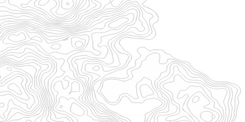 White topography map line geometric grid outline curve counter map wavy design. topography relief discovery area black spiral line space landscape texture background. © Murshid123