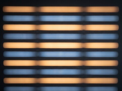 Glowing Database Table Rows on Dark Digital Surface.