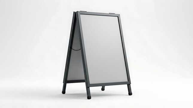 Blank A-Frame Sign Stand for Advertising and Information Display.