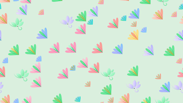 Abstract pastel floral pattern