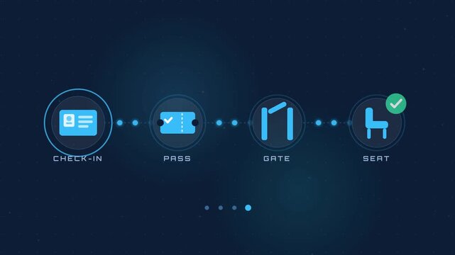 Boarding Pass Check In to Seat Seamless Loop